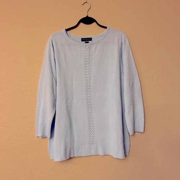 NWT Karen Scott Light Blue Sweater - Picture 5 of 11
